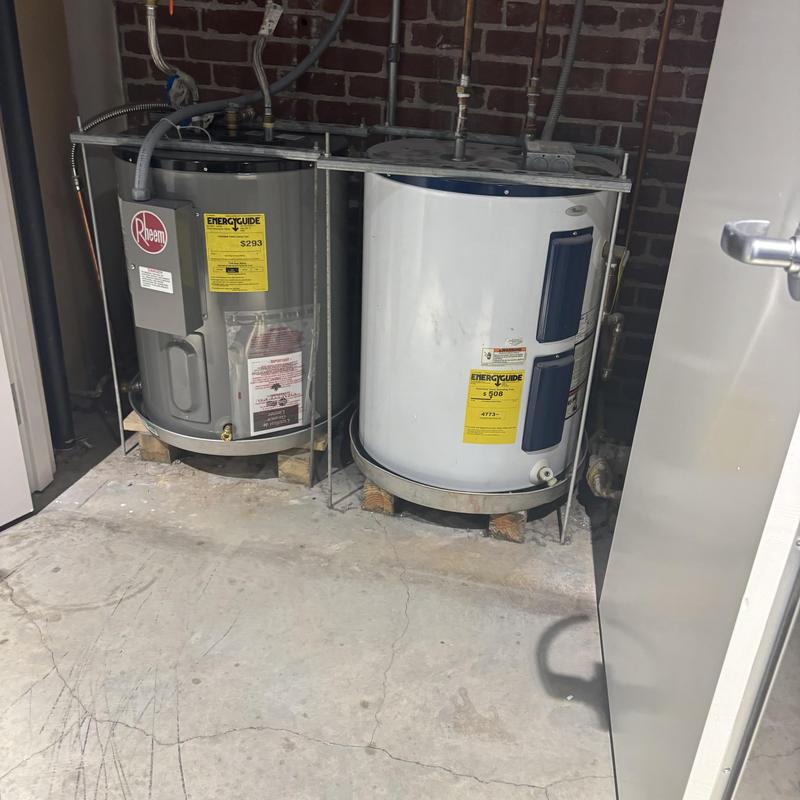 Rheem and Bradford White water heaters installed