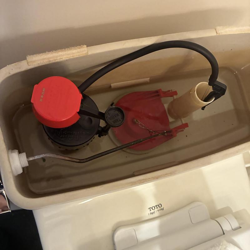 Toilet fill valve and flapper replacement inside tank