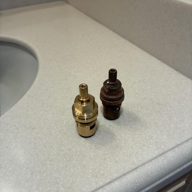 Widespread faucet replacement stems new and old