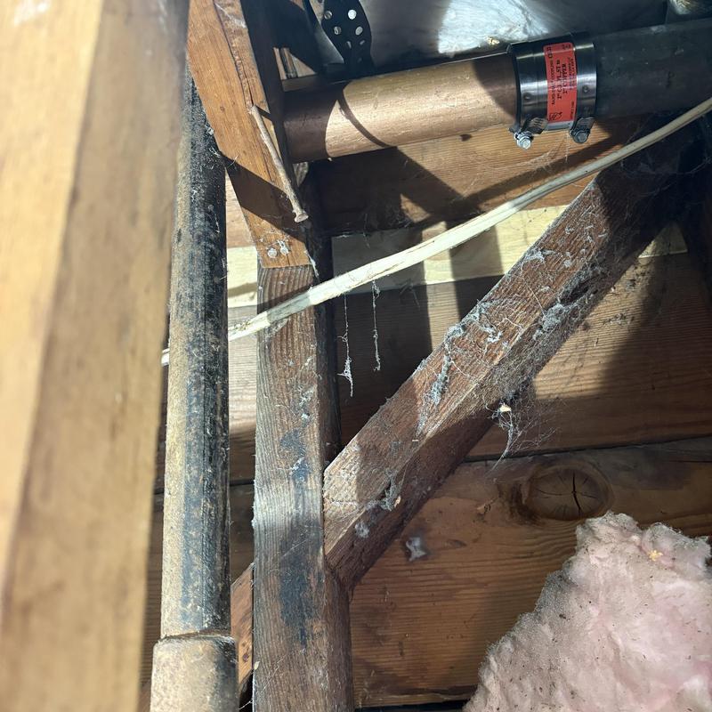 Galvanized drain line section with copper replacement