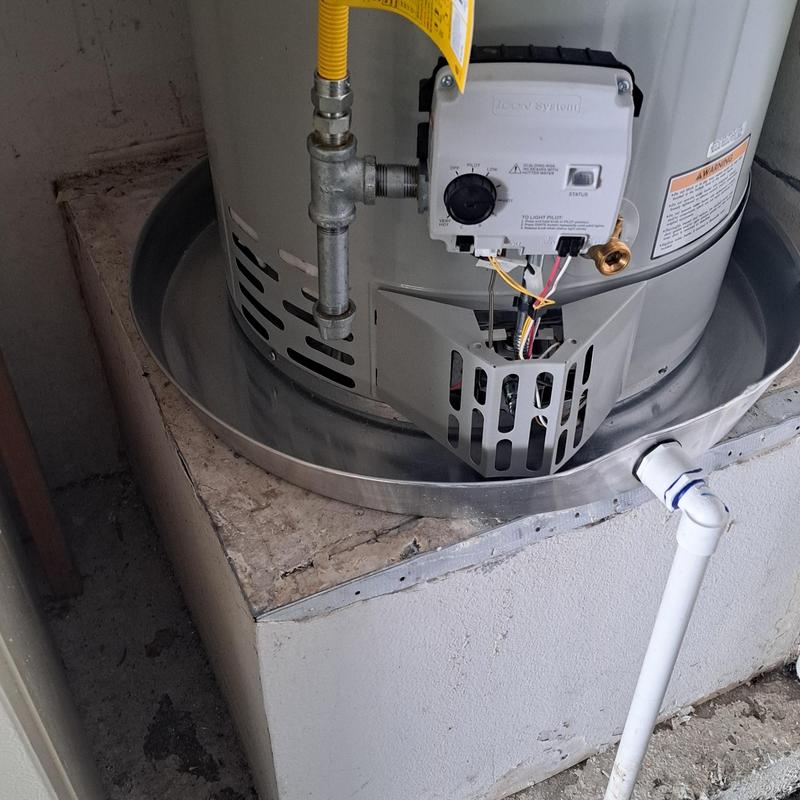 Water heater with new gas line and control valve