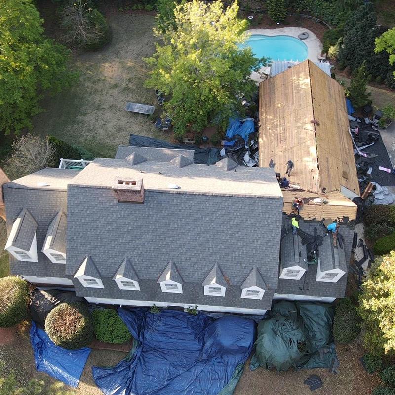 Mansard roof with Owens Corning Duration shingles installation Mansard roof with Owens Corning Duration shingles installation