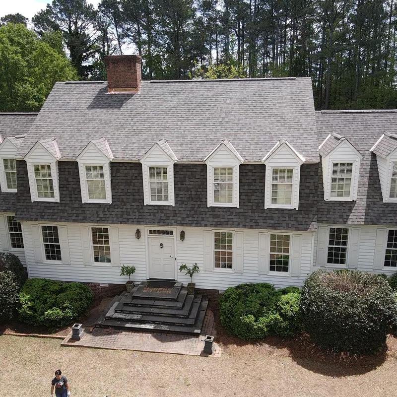 Owens Corning Duration Driftwood shingle roof with copper valleys Owens Corning Duration Driftwood shingle roof with copper valleys