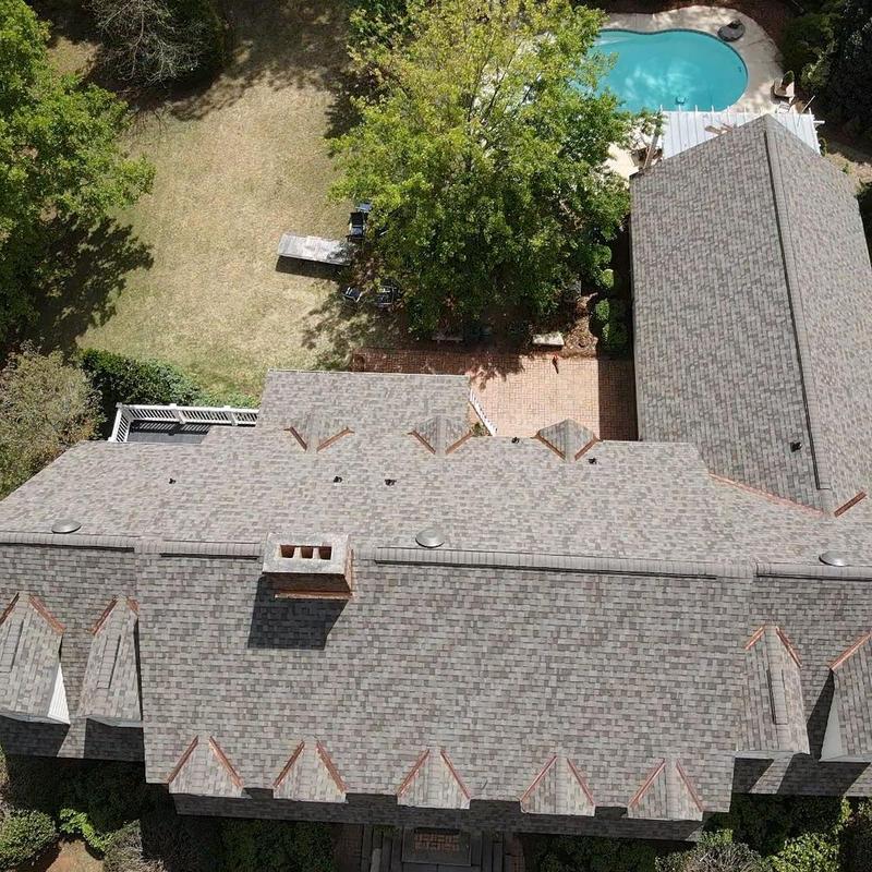 Owens Corning Duration Driftwood shingle roof with copper valleys Owens Corning Duration Driftwood shingle roof with copper valleys