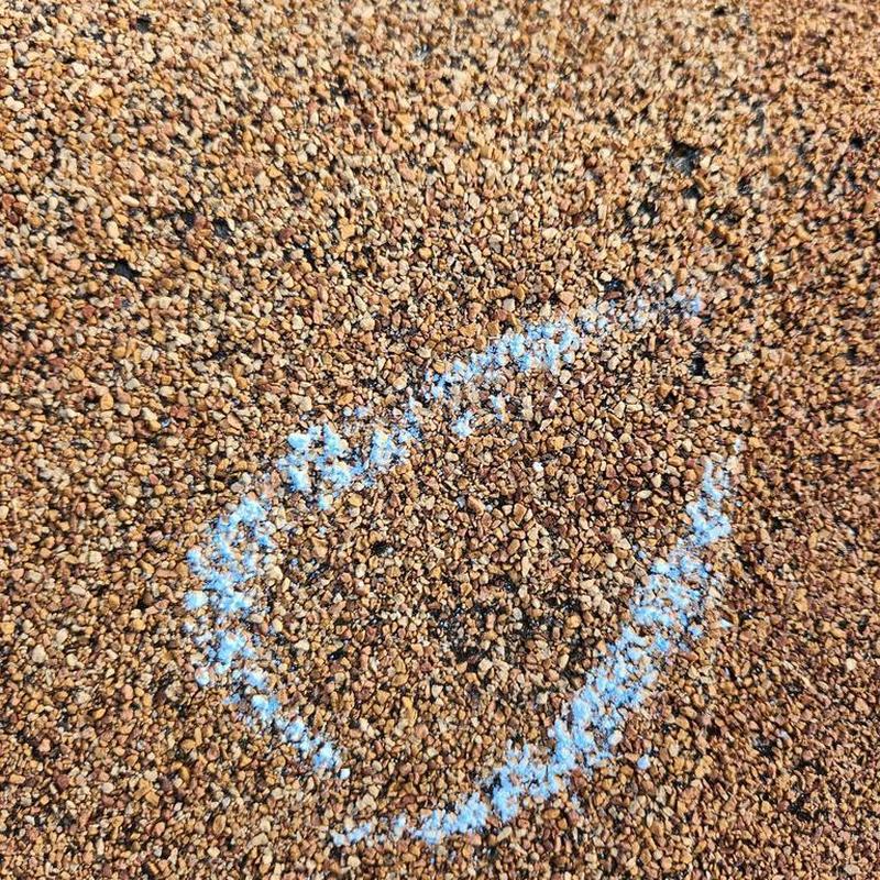 Roof shingles with inspection chalk markings