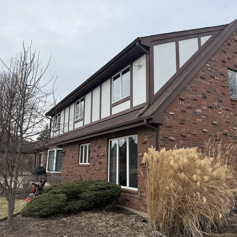 James Hardie siding with soffit and fascia installation