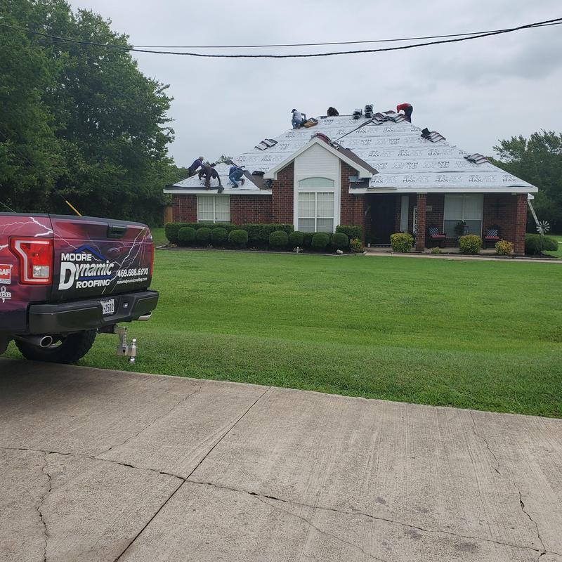 Roof underlayment installation for hail storm damage repair