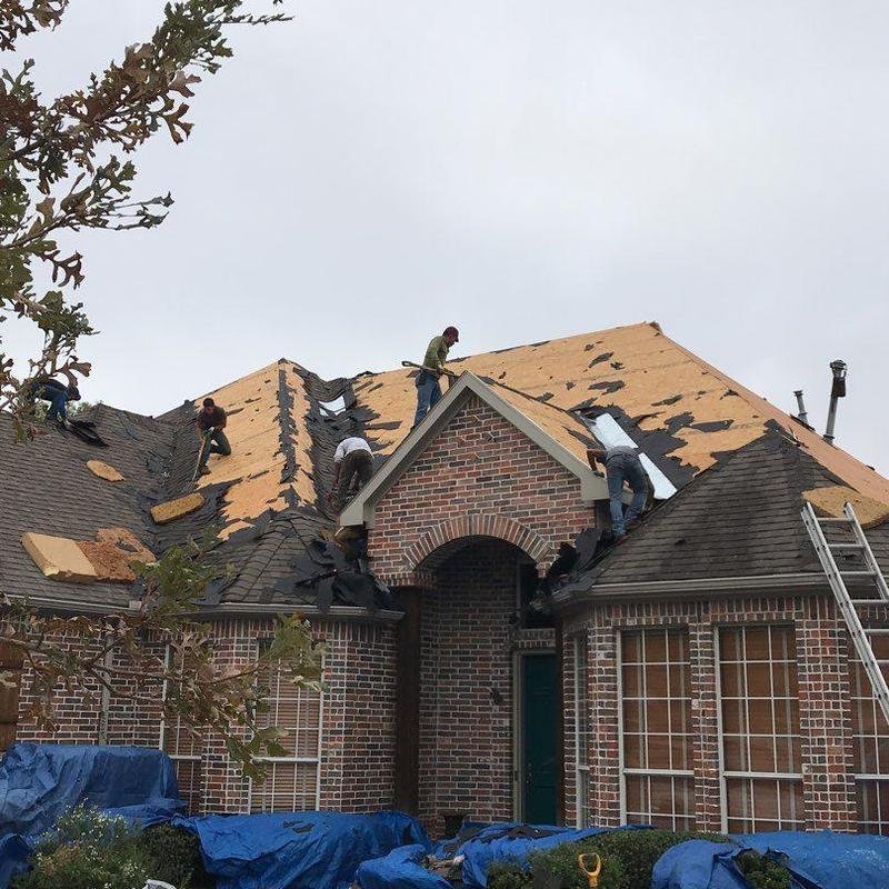 Roof decking replacement after hail storm in McKinney TX Roof decking replacement after hail storm in McKinney TX