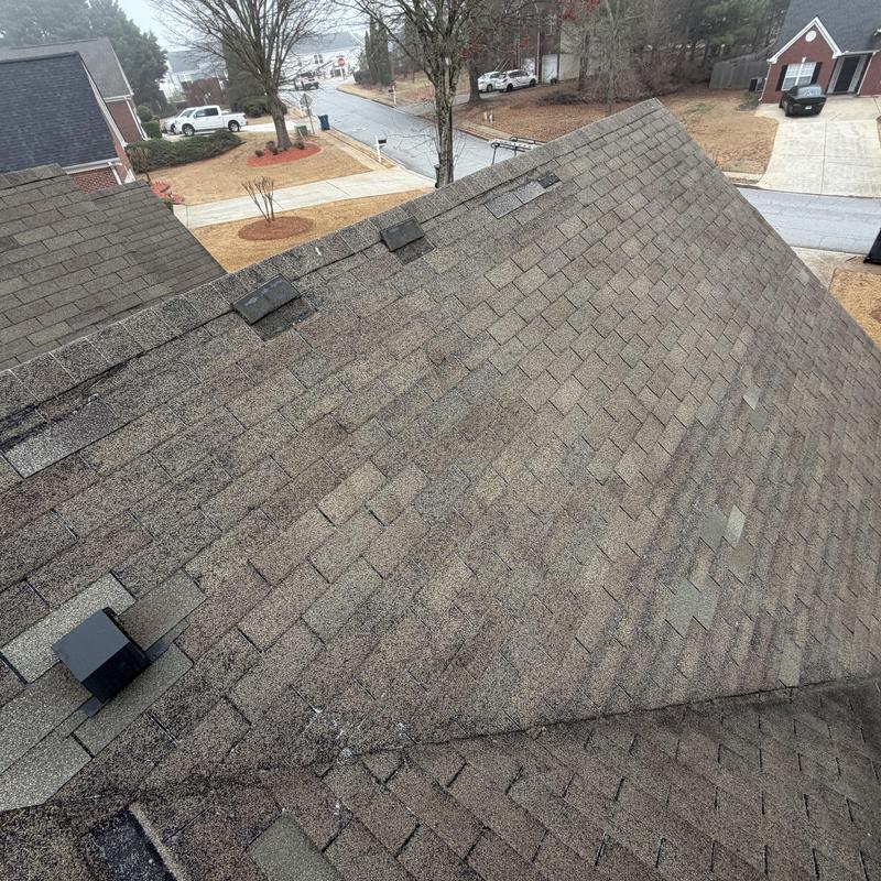 Roof shingles with 15 missing and roof replacement needed