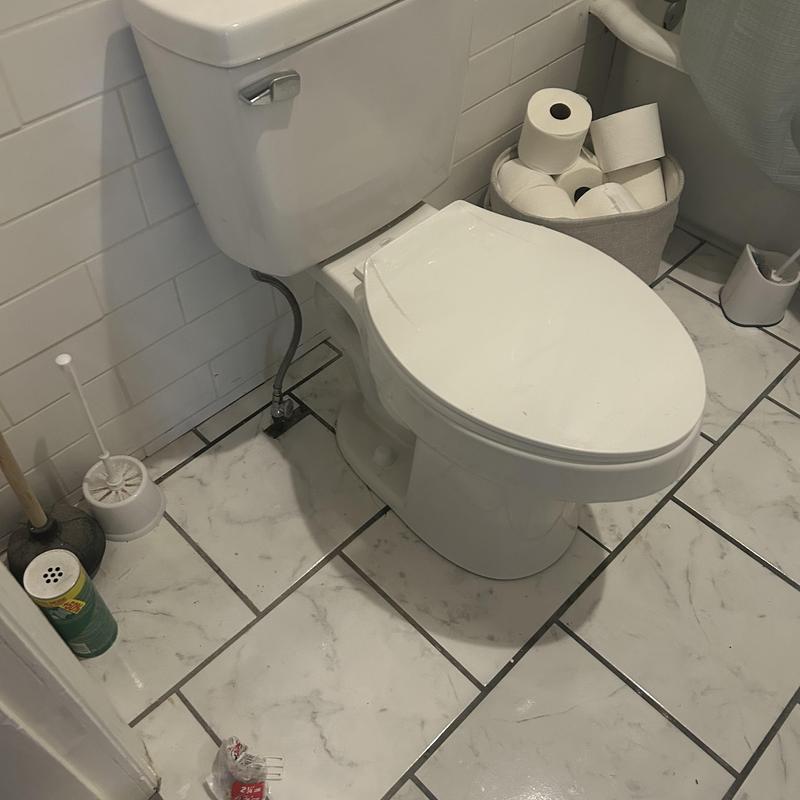 Toilet shut off valve and floor seals in bathroom Toilet shut off valve and floor seals in bathroom