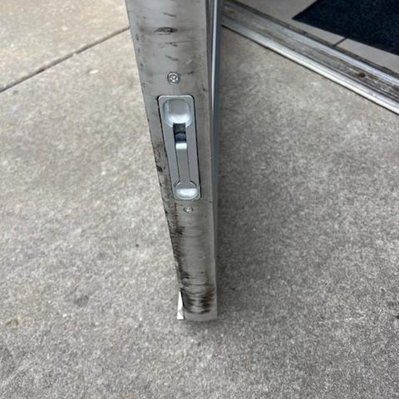 Flushbolt on commercial metal door bottom, replacement