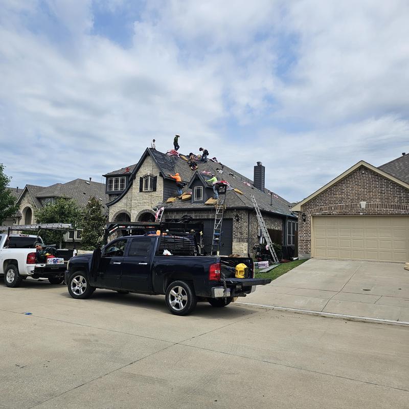 Residential roof shingle replacement after hailstorm