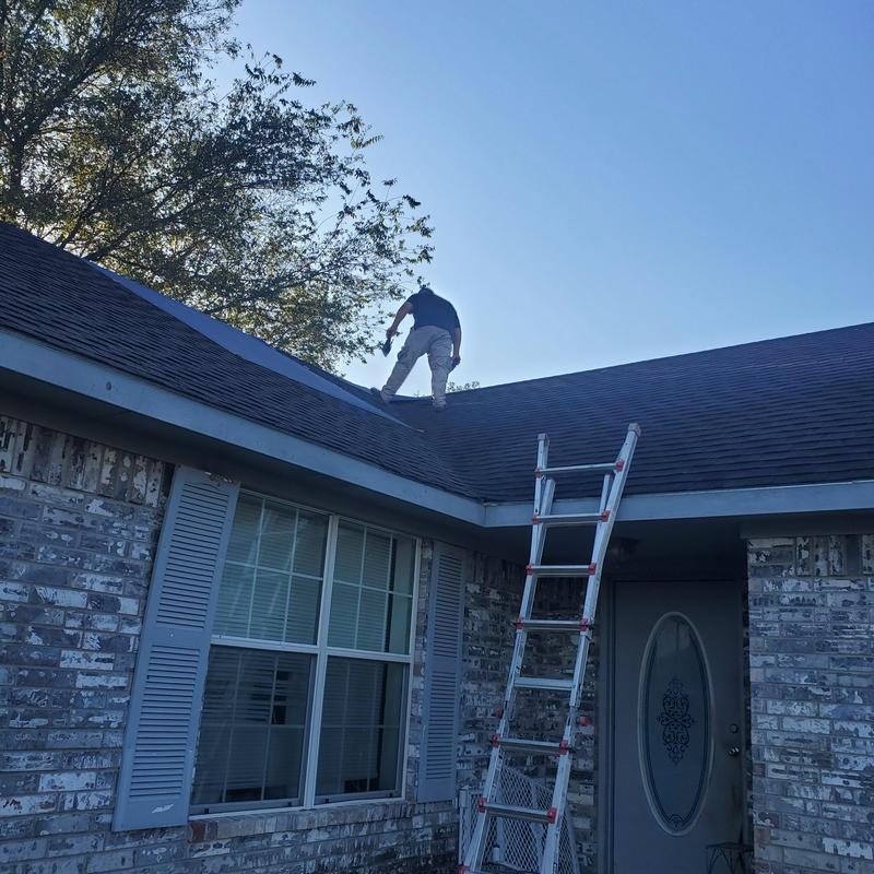 Asphalt shingle roof hail damage inspection in Terrell TX