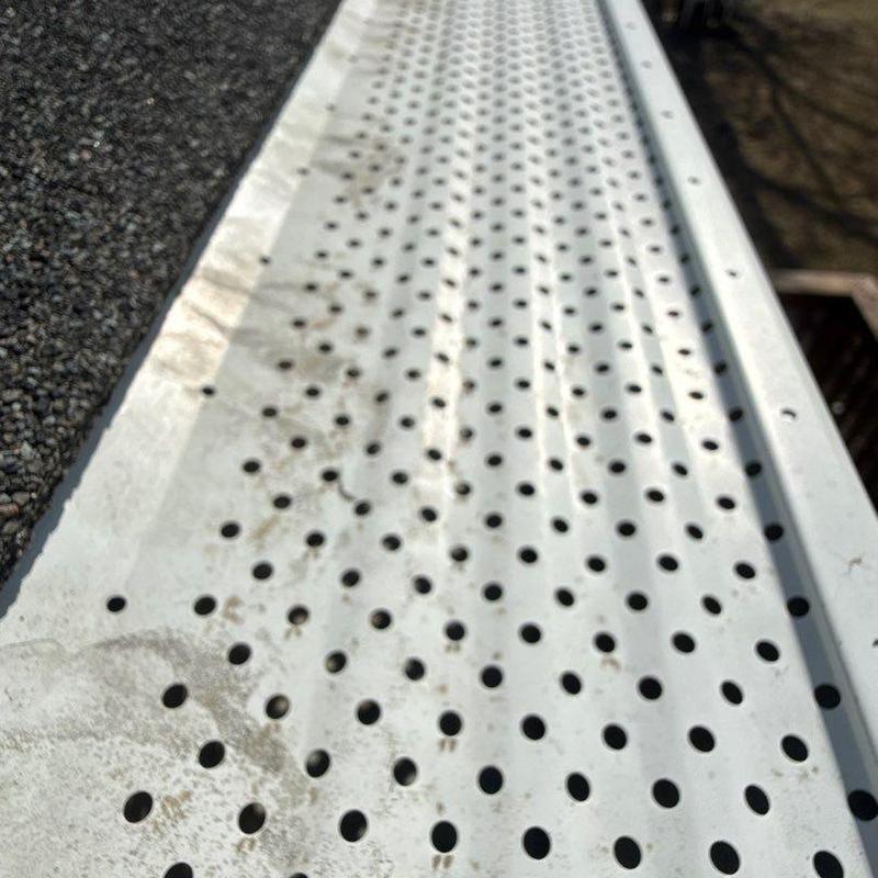 Gutter RX leaf guard system on aluminum gutter