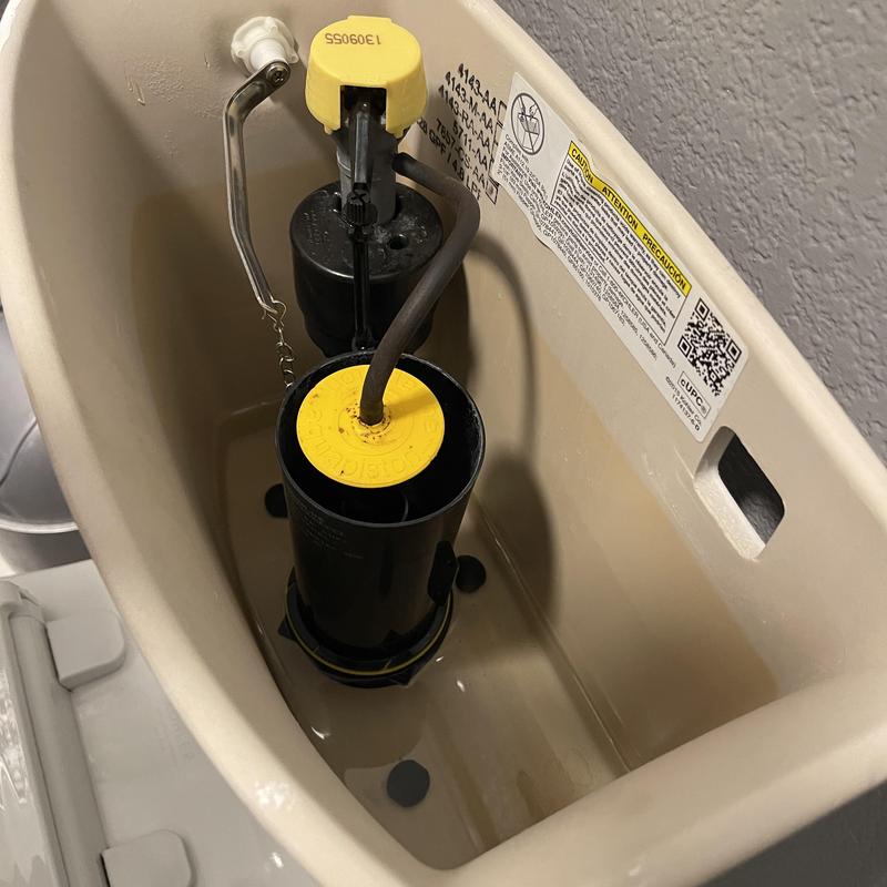 Universal toilet fill valve installation inside tank