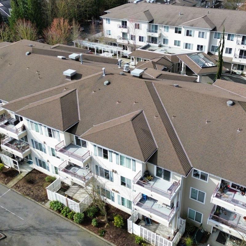 Apartment complex roof aerial inspection Stanwood WA