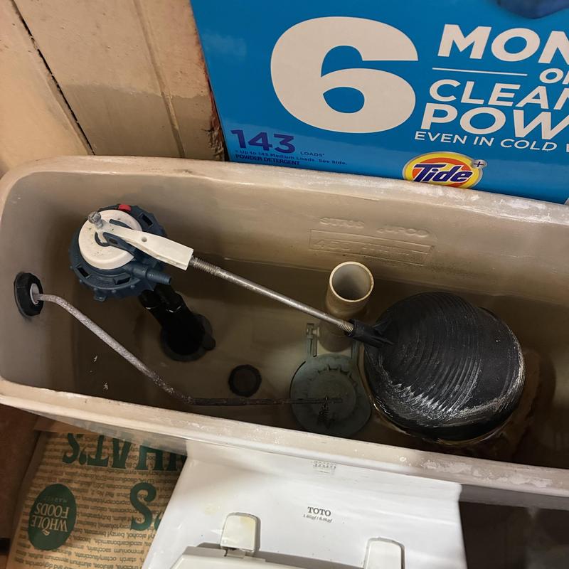 Toilet tank fill valve and flapper replacement