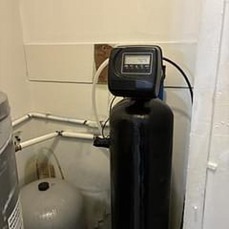 Water softener system installation with control valve