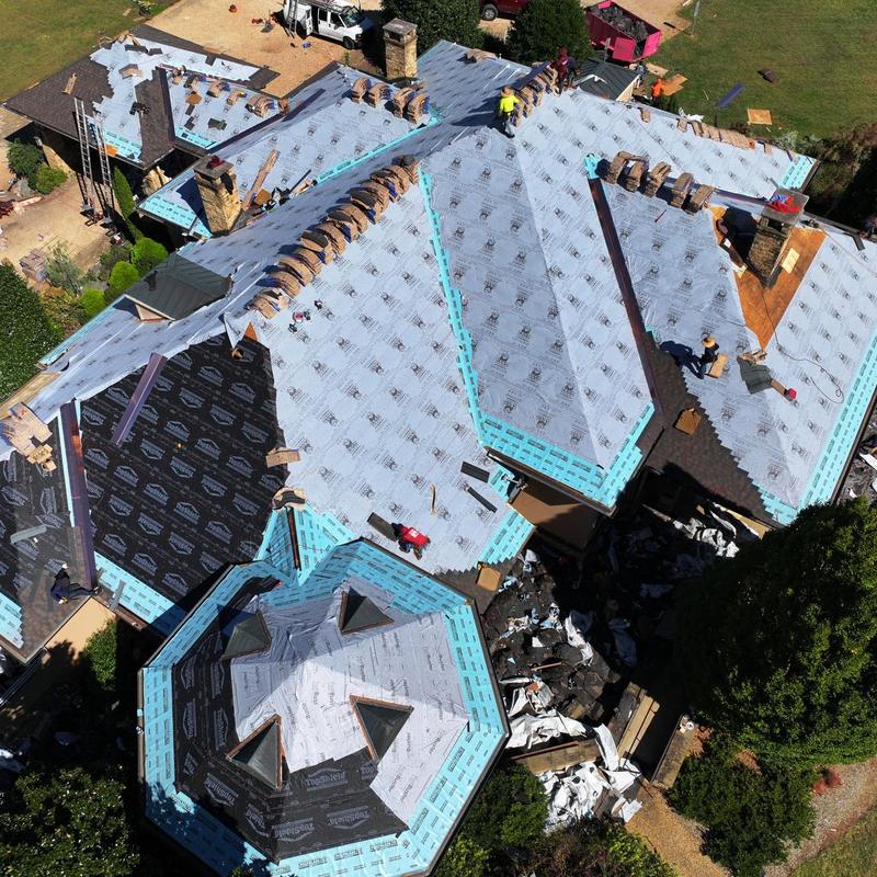 Certainteed Landmark Pro roofing installation with copper valleys Certainteed Landmark Pro roofing installation with copper valleys