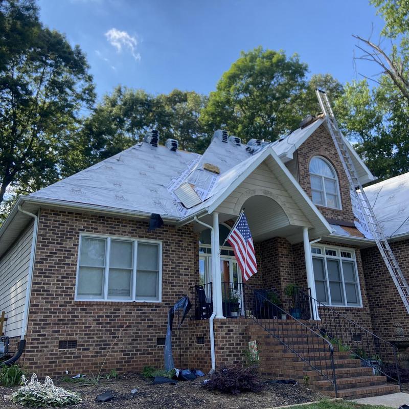 IKO Dynasty shingle roof underlayment installation on home IKO Dynasty shingle roof underlayment installation on home