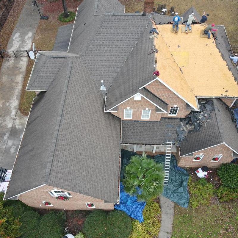 Owens Corning architectural shingles installation on roof Owens Corning architectural shingles installation on roof