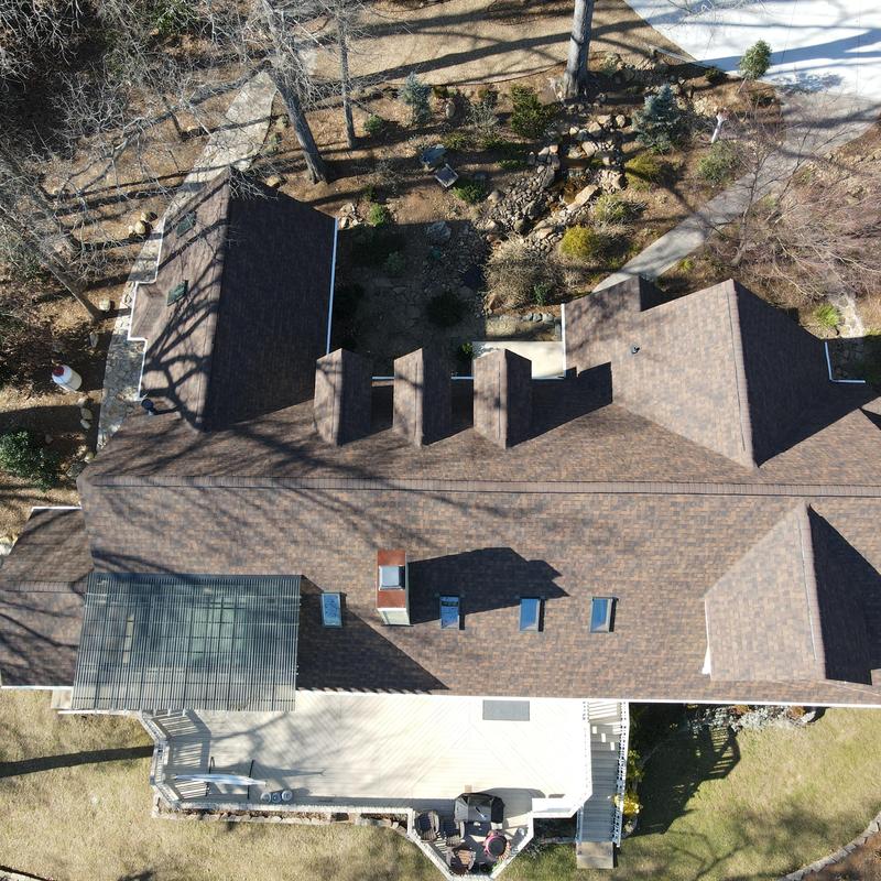 Owens Corning Duration shingle roof with skylights and dormers