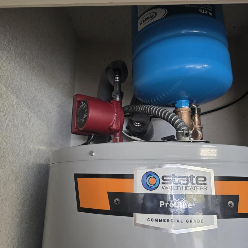 State ProLine commercial water heater with circulation pump