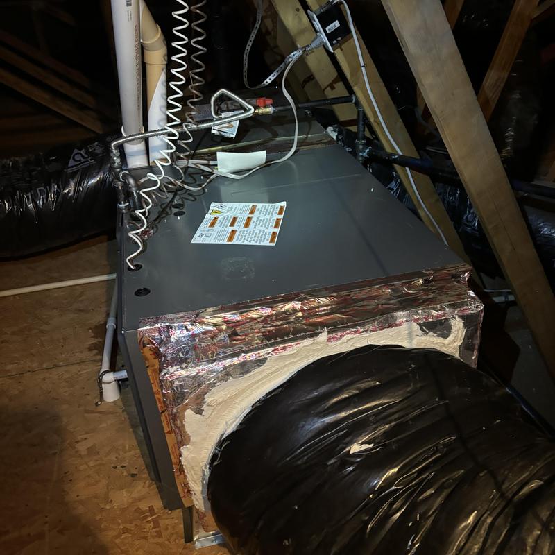 Goodman 5 ton furnace with duct and gas line installation
