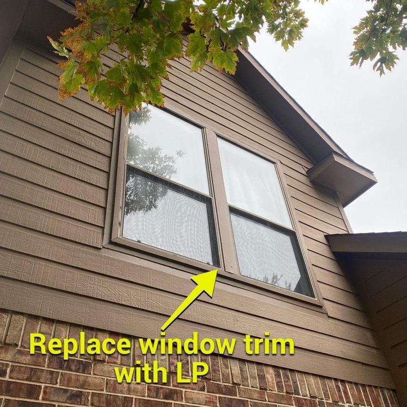 Window trim replacement with LP siding panels