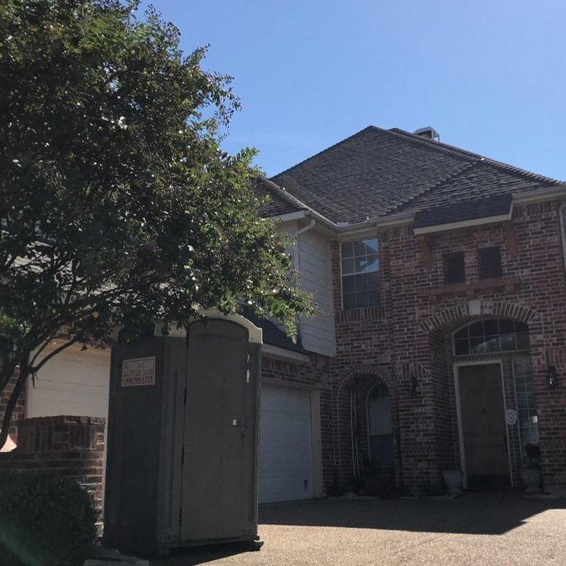 Roof with GAF Timberline shingles and chimney chase Roof with GAF Timberline shingles and chimney chase