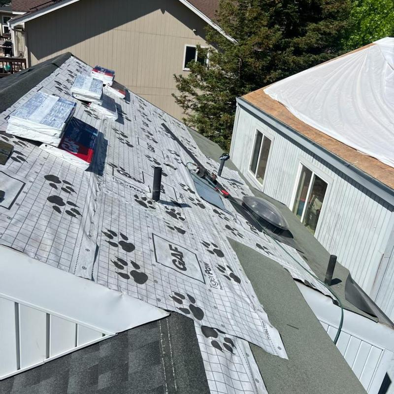 GAF Tiger Paw roofing underlayment installation