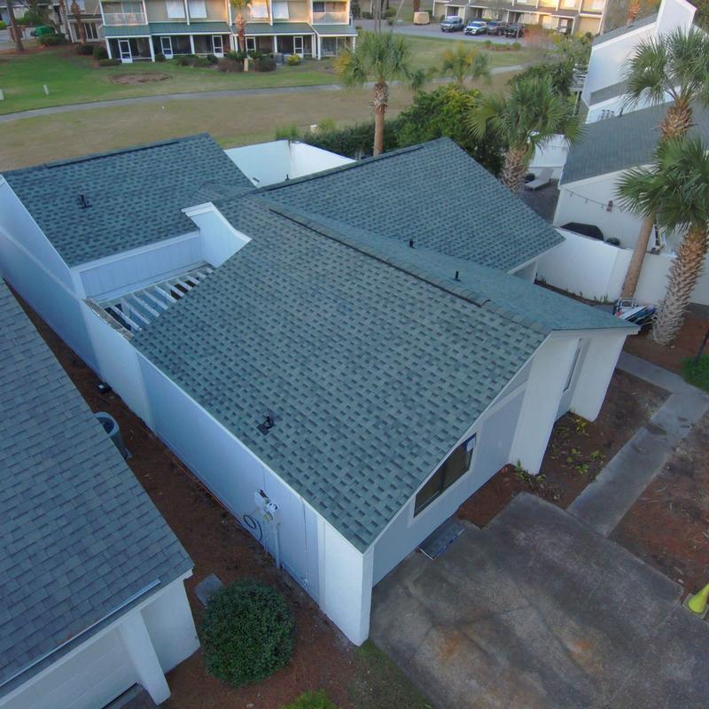 GAF Timberline HDZ slate roof on white home GAF Timberline HDZ slate roof on white home