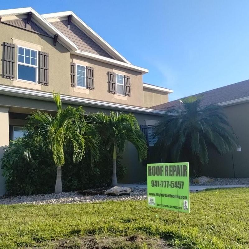 Asphalt shingle roof repair at residential home