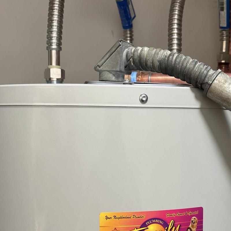 40 gallon electric water heater with flex T&P line 40 gallon electric water heater with flex T&P line