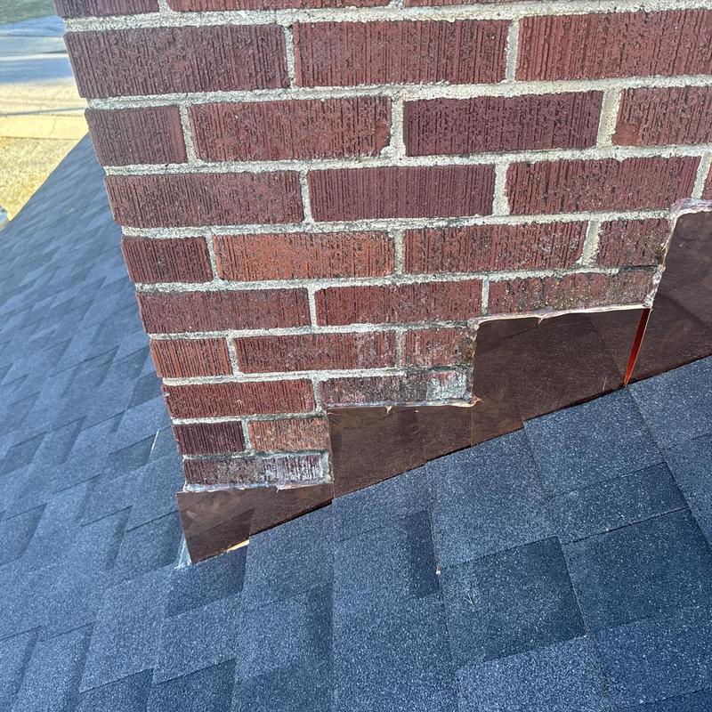 Copper flashing installation on roof chimney in Ninety Six SC Copper flashing installation on roof chimney in Ninety Six SC