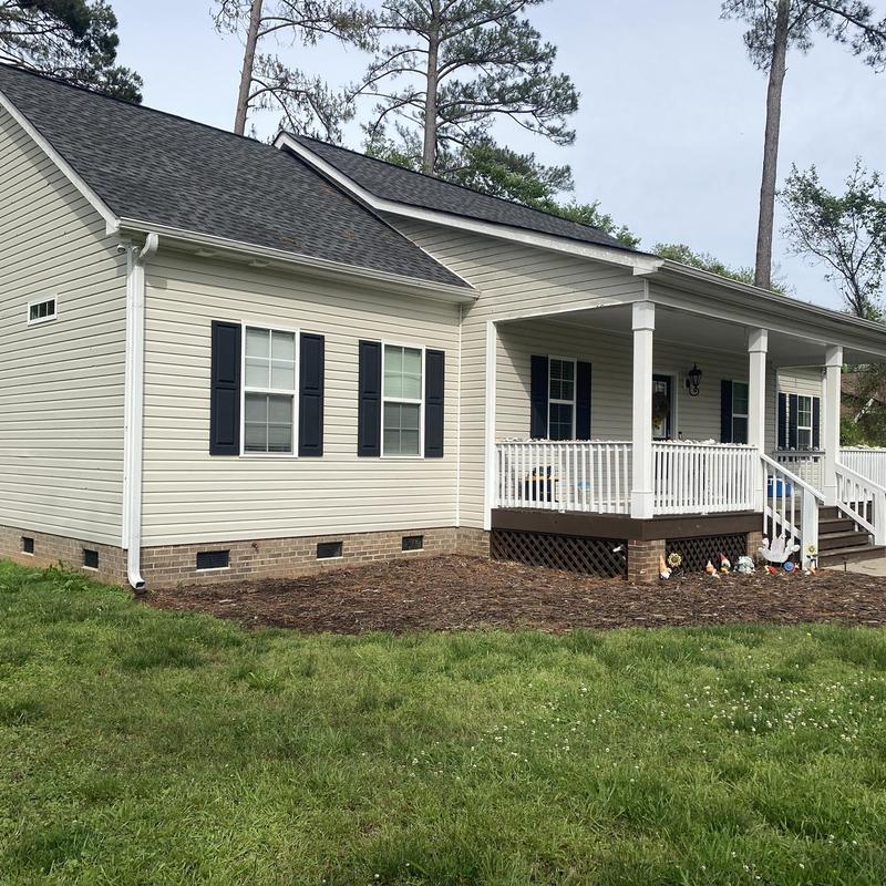 IKO Dynasty Granite Black shingle roof and gutters installation IKO Dynasty Granite Black shingle roof and gutters installation