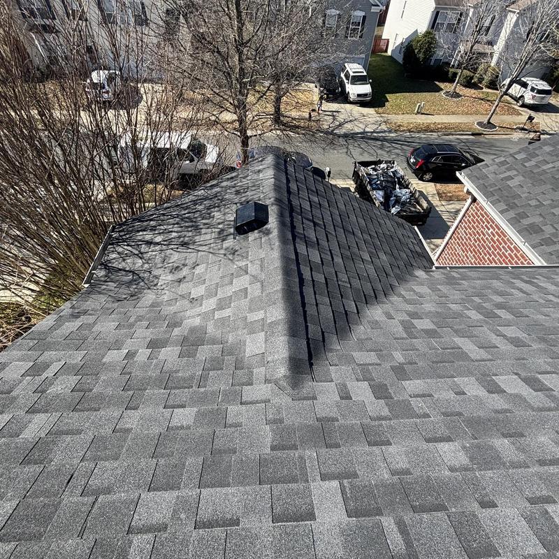 IKO Dynasty Granite Black shingle roof installation view