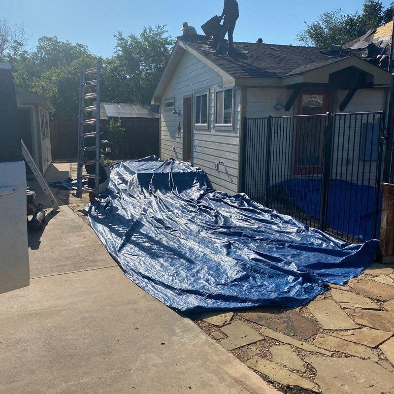 GAF Timberline HDZ shingles roof replacement in progress GAF Timberline HDZ shingles roof replacement in progress