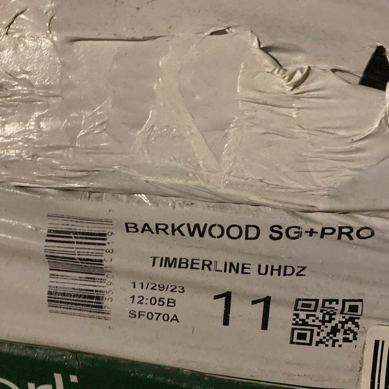 GAF Timberline UHDZ roofing shingles packaging label GAF Timberline UHDZ roofing shingles packaging label