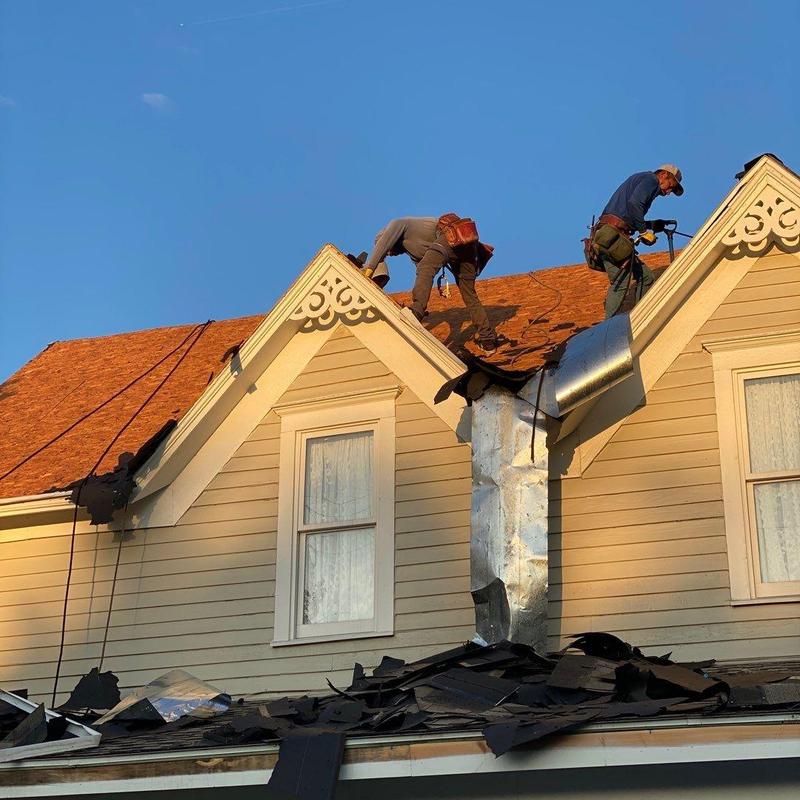 GAF Timberline HDZ roof removal on historic home GAF Timberline HDZ roof removal on historic home