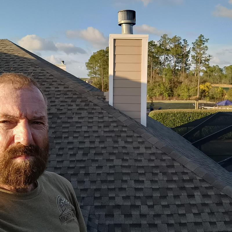 GAF Timberline HDZ shingle roof with chimney vent