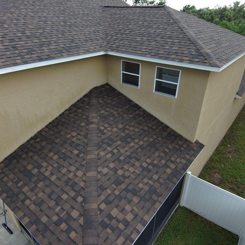 IKO Dynasty Shadow Brown shingle roof with ridge cap installation