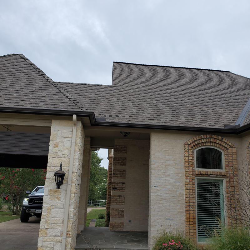 Asphalt shingle roof with hail damage in Terrell, TX