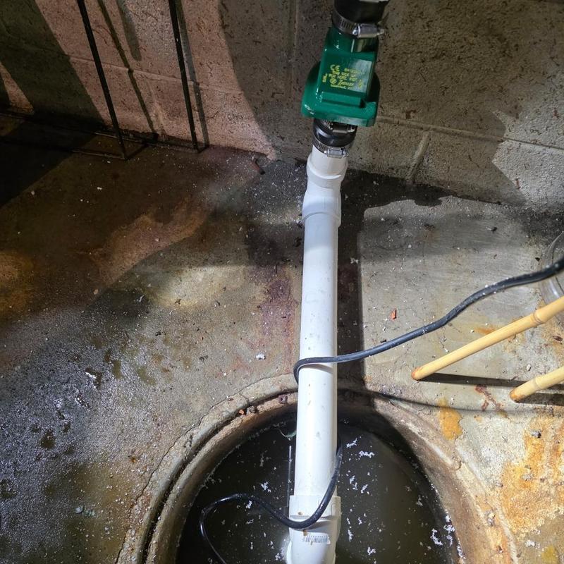 Zoeller 13 HP sump pump with PVC discharge pipe