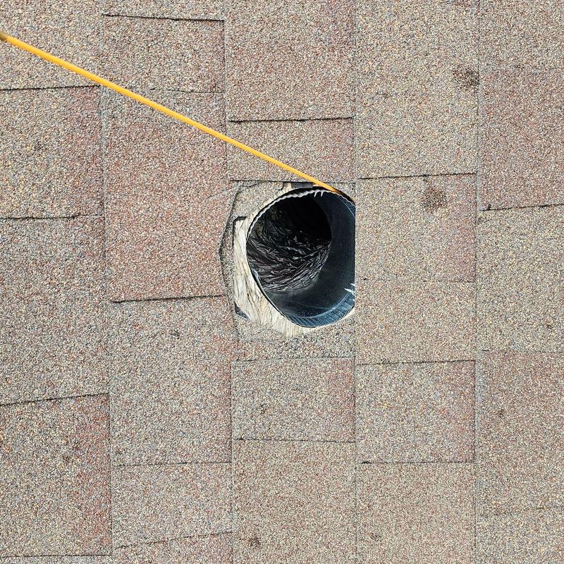 Bathroom vent pipe missing on asphalt shingle roof Bathroom vent pipe missing on asphalt shingle roof