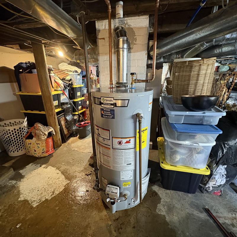 Natural gas water heater installation in basement Natural gas water heater installation in basement