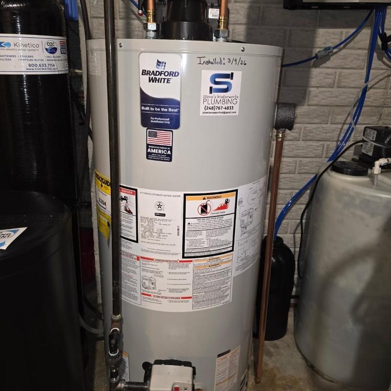 Bradford White natural gas power vented water heater