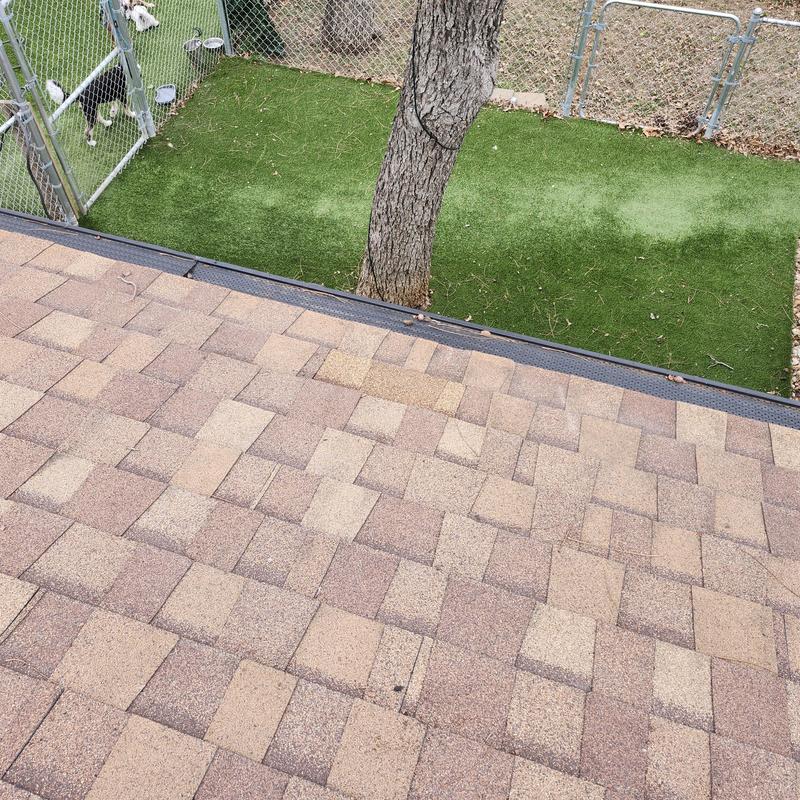 GAF Shakewood roof shingles replacing damaged areas