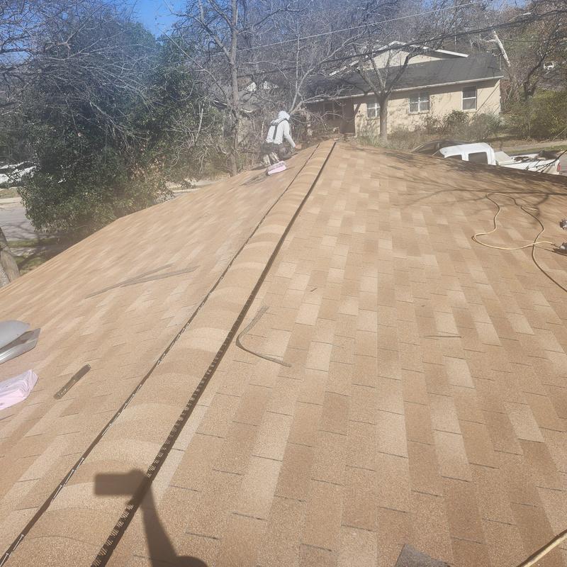 Owen Corning Supreme Desert Tan shingle roof installation Owen Corning Supreme Desert Tan shingle roof installation