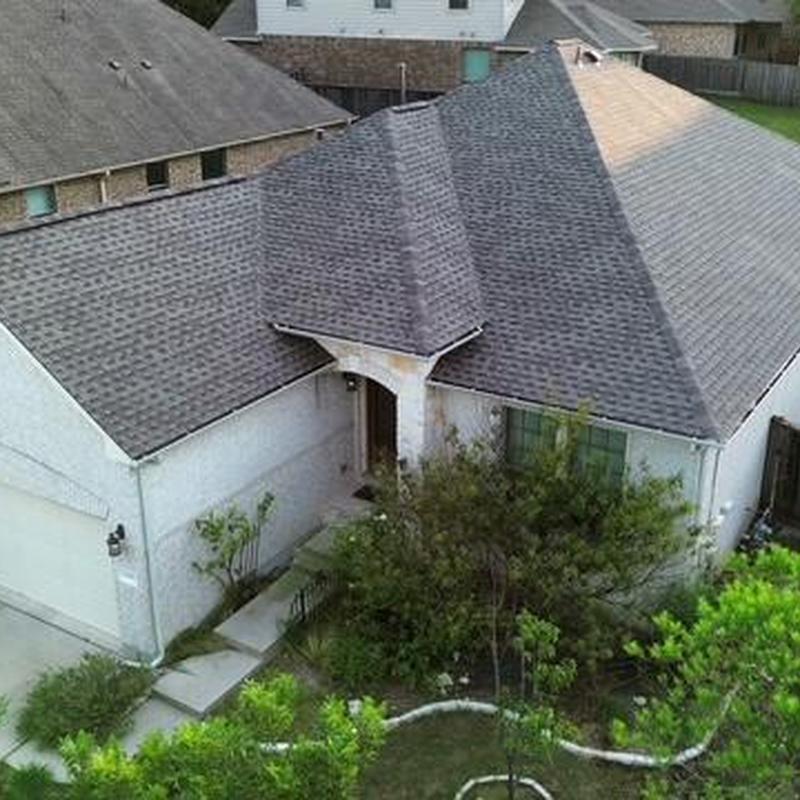 GAF Timberline HDZ roof with Weatherwood shingles installed GAF Timberline HDZ roof with Weatherwood shingles installed